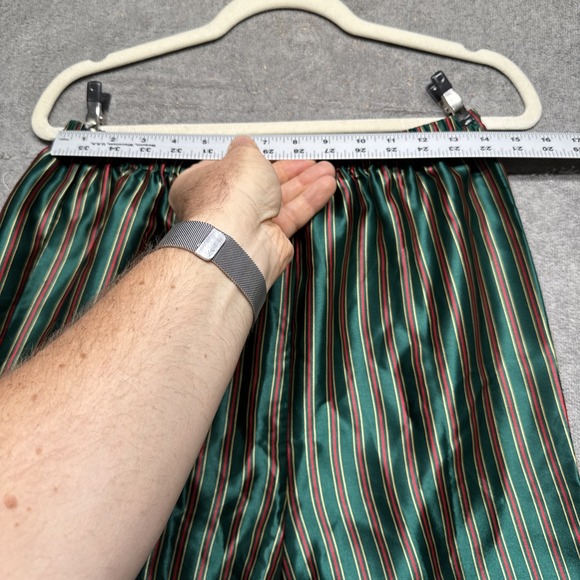 Victoria’s Secret Gold Label‎ Green Satin Pajama Set L Vintage Y2K Sleepwear - Picture 9 of 14